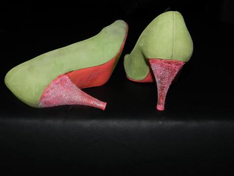 scarpe glitter finite DIY shoes – glitter and shine!