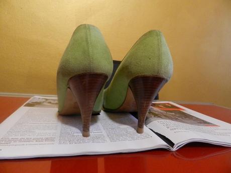 1 scarpe scamosciate verdi DIY shoes – glitter and shine!