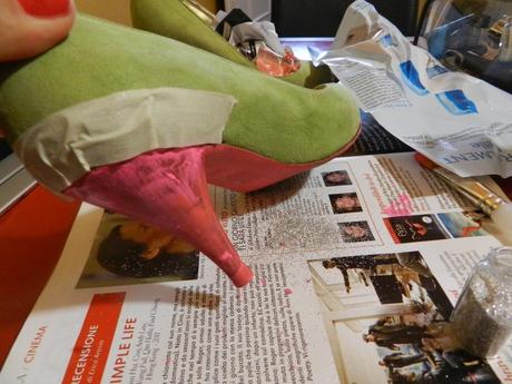 9 scotch carta DIY shoes – glitter and shine!