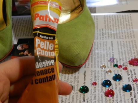 3colla paillettes DIY shoes – glitter and shine!