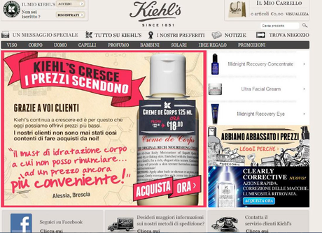 Kiehl’s: scopri il fantastico mondo di prodotti sul sito e-commerce www.kiehls.it