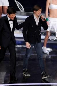 Martin Solveig con Gianni Morandi a Sanremo 2012
