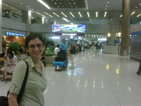 Anna all'aeroporto di Incheon