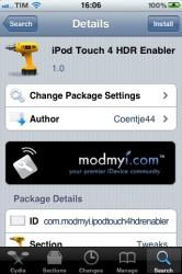 Cydia - iPod Touch HDR Enabler