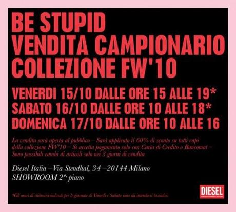 Be Stupid – vendita campionario ’10 a Milano