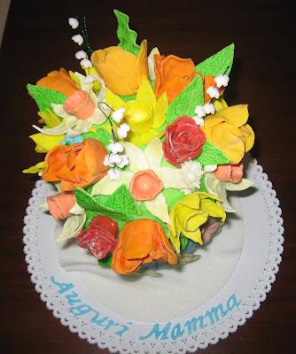 Torta mazzo di fiori per la Festa della Mamma