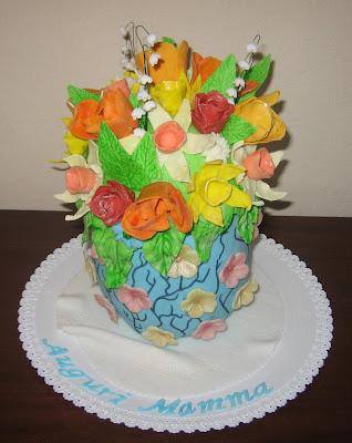 Torta mazzo di fiori per la Festa della Mamma