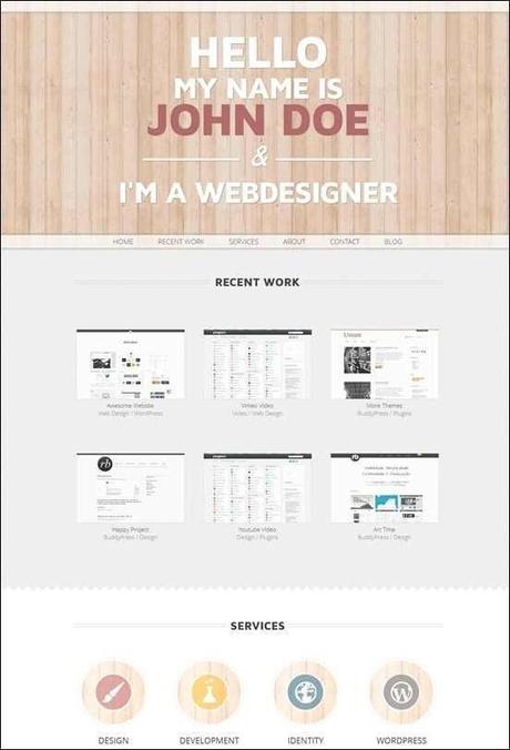 One Page WordPress Template