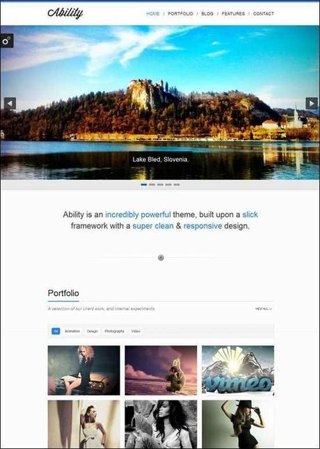 One Page WordPress Template