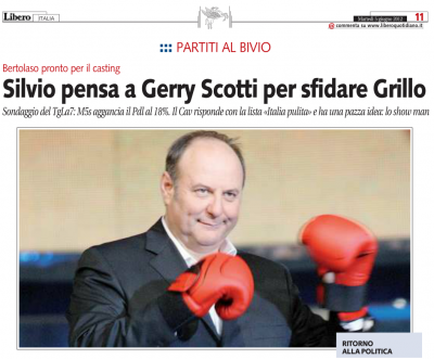 Berlusconi lancia il nuovo partito ‘Italia Pulita’ con Gerry Scotti come candidato Premier?