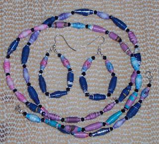 recycled paper beads