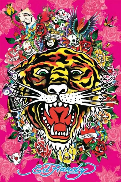 ed hardy tiger iphone 4 wallpaper