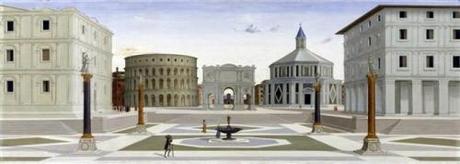 Pittore dell'Italia Centrale, Città ideale, 1480-1490, Walters Art Gallery, Baltimora Il Rinascimento matematico e le città ideali: Urbino, Baltimora, Berlino