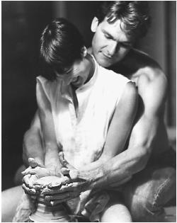 Patrick Swayze e Demi Moore in Ghost