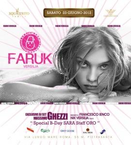 Sabato 23 Giugno Faruk  Versilia