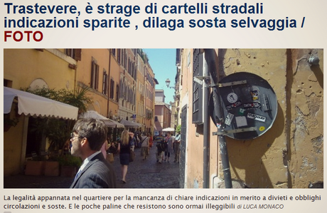 La segnaletica stradale a Roma