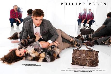 Ed Westwick for Philipp Plein F/W 12 ad campaign