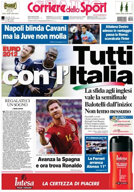 Inghilterra-Italia la sfida sui giornali