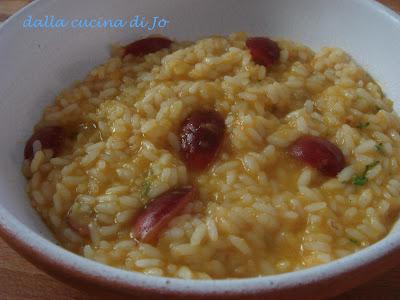 Risotto al melone e bottarga, profumato al timo Risotto al melone e bottarga, profumato al timo