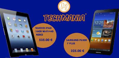 Nuovo iPad 3 contro Samsung Galaxy Tab 7.0 Plus, offerta su Techmania.biz