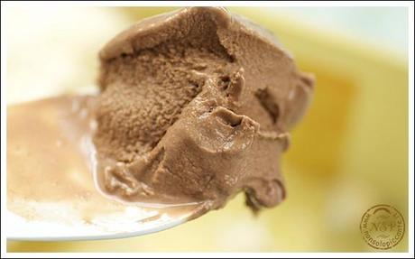 Gelato cremoso al cioccolato fondente