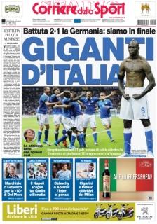 Ecco tutte le prime pagine in ONORE dell’Italia !  Gazzetta – Corriere dello Sport – Tuttosport