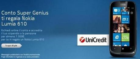 Aprite un conto in banca ed avrete un Lumia 610 gratis Aprite un conto in banca ed avrete un Lumia 610 gratis