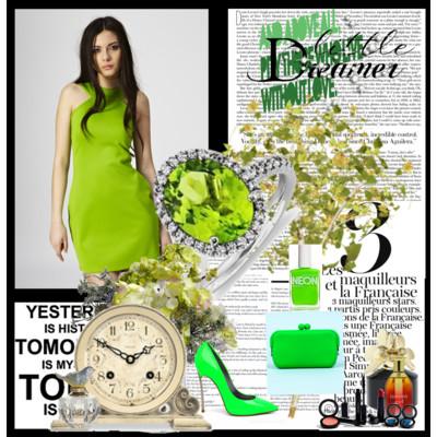 Neon look verde moda donna primavera 2012