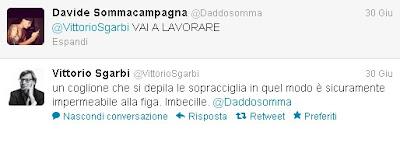 Vittorio Sgarbi s'incazza pure se twitta