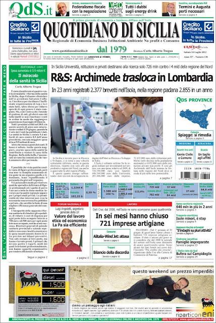 Prime pagine giornali: sabato 14 luglio 2012