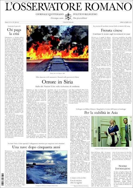 Prime pagine giornali: sabato 14 luglio 2012