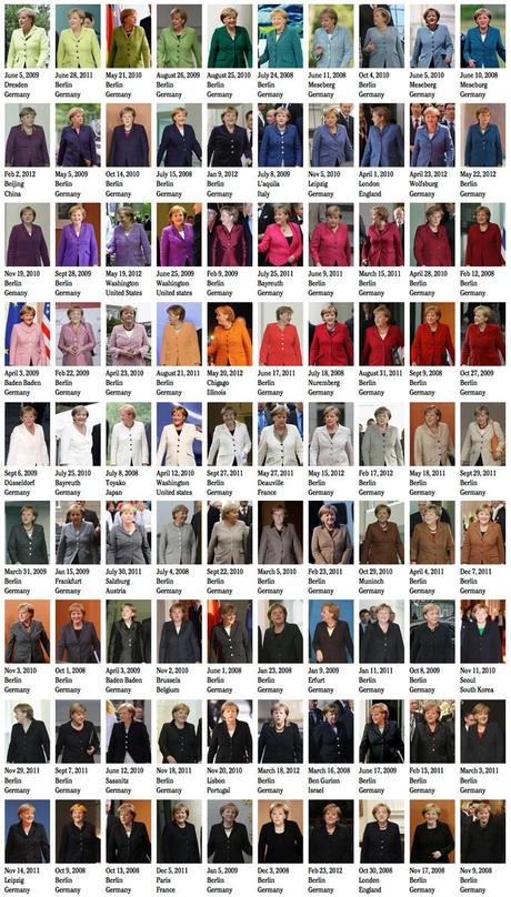 Tutti i colori di Angela Merkel