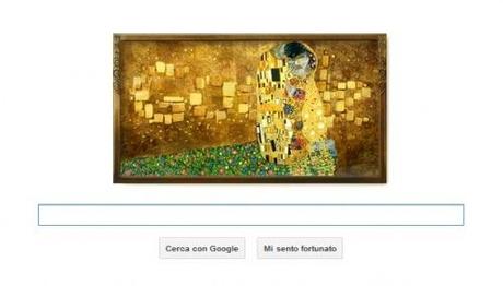 Google “bacia” con un Doodle Gustav Klimt per i sui 150 anni