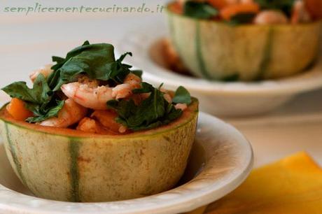 gamberimelone Gamberi e melone