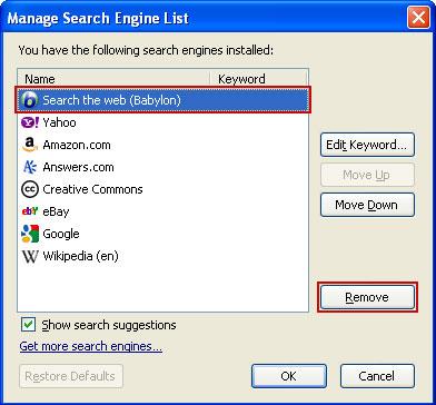 Come rimuovere Babylon toolbar e web search da Mozilla Firefox!