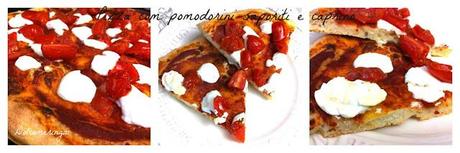 PIZZA CON POMODORINI SAPORITI E CAPRINO