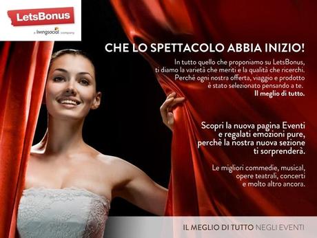 LetsBonus.com ti offre i migliori eventi dell’anno