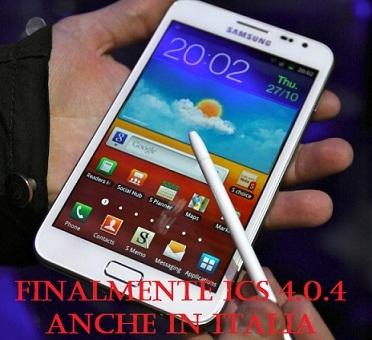 Galaxy Note: finalmente ICS 4.0.4 anche in Italia gj