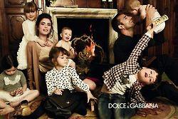 Bianca Balti and Enrique Palacios for Dolce & Gabbana Baby adv campaign