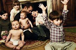 Bianca Balti and Enrique Palacios for Dolce & Gabbana Baby adv campaign