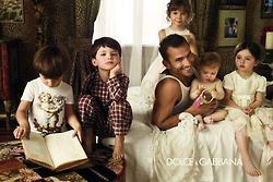 Bianca Balti and Enrique Palacios for Dolce & Gabbana Baby adv campaign