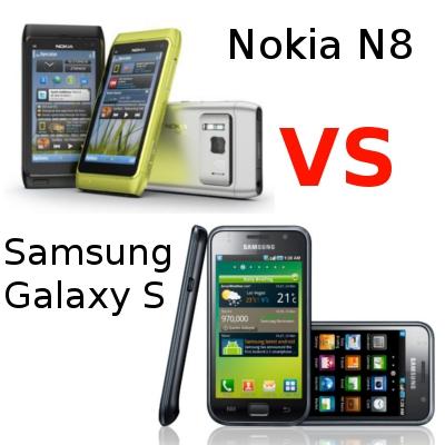 Confronto generale tra N8 e Galaxy S foto