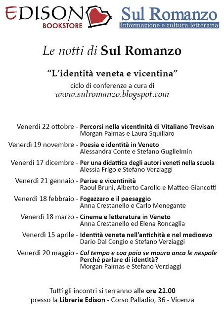 Venerdì 22 ottobre: “Percorsi nella vicentinità di Vitaliano Trevisan”