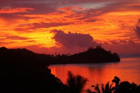 Un tramonto sull'isola di Kadavu