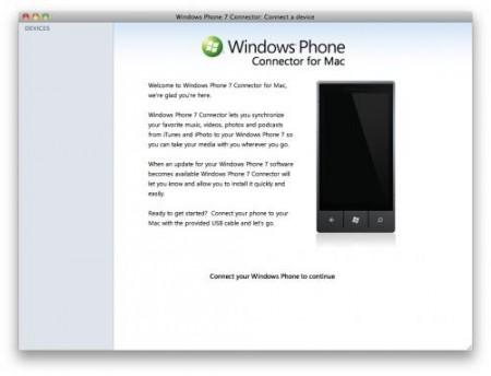 Windows Phone 7 connector per Mac disponibile in Beta