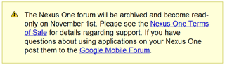nexus one forum Android | Il Forum ufficiale del Nexus One in sola lettura dal 1 Novembre, in arrivo Nexus Two!