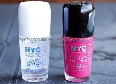 NYC Expert Last Nail Polish (n°195 Faithful Fuchsia) & Turbo Dry Top Coat