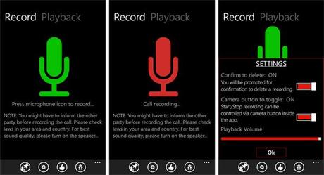 Call Recorder : Registrare le telefonate Gratis su Nokia Lumia 900, Lumia 800, Lumia 710, Lumia 610