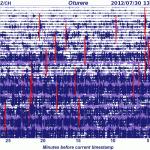 Oturere, Tongariro, New Zealand 24 hours seismogram at 13:29 local NZ time