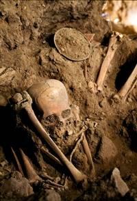 Oggetti da ossa umane a Teotihuacan
